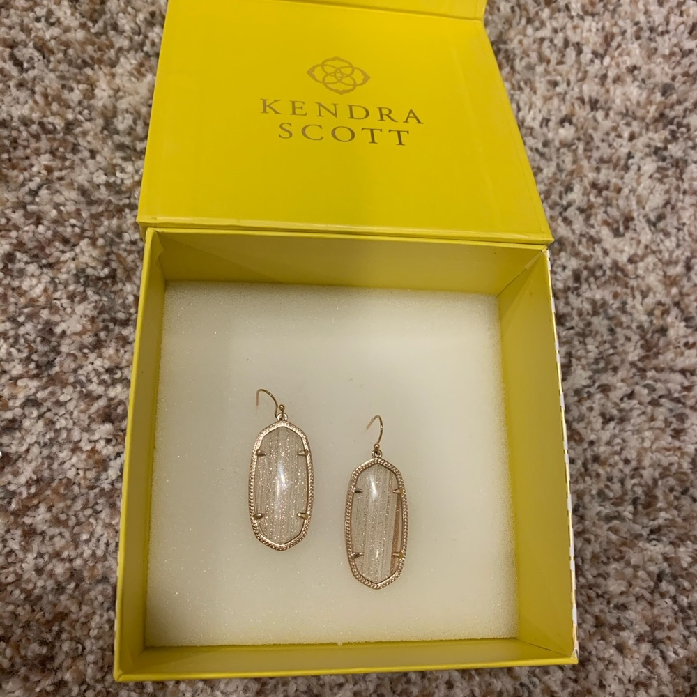 Gold glitter Kendra Scott Elle earrings